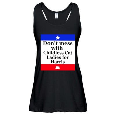 Kamala Harris 2024 Don’T Mess With Childless Cat Ladies For Harris Ladies Essential Flowy Tank