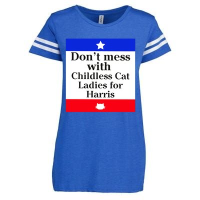 Kamala Harris 2024 Don’T Mess With Childless Cat Ladies For Harris Enza Ladies Jersey Football T-Shirt