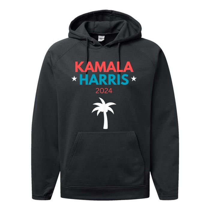 Kamala Harris 2024 Us Election Coconut Funny Meme Hilarious Politics Humor Usa Performance Fleece Hoodie