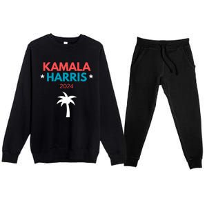 Kamala Harris 2024 Us Election Coconut Funny Meme Hilarious Politics Humor Usa Premium Crewneck Sweatsuit Set