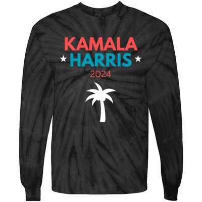 Kamala Harris 2024 Us Election Coconut Funny Meme Hilarious Politics Humor Usa Tie-Dye Long Sleeve Shirt