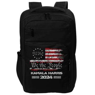 Kamala Harris 2024 Us Flag Democratic President Impact Tech Backpack