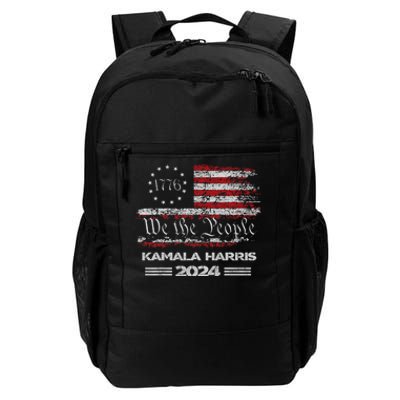 Kamala Harris 2024 Us Flag Democratic President Daily Commute Backpack