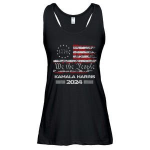 Kamala Harris 2024 Us Flag Democratic President Ladies Essential Flowy Tank