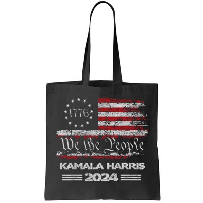 Kamala Harris 2024 Us Flag Democratic President Tote Bag