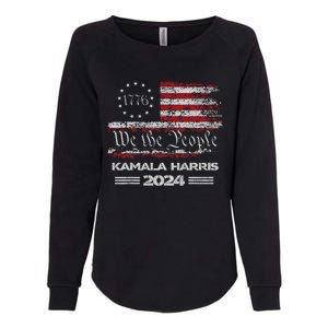 Kamala Harris 2024 Us Flag Democratic President Womens California Wash Sweatshirt