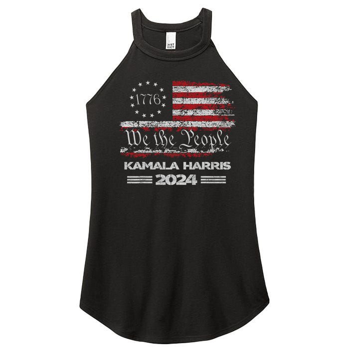 Kamala Harris 2024 Us Flag Democratic President Women's Perfect Tri Rocker Tank