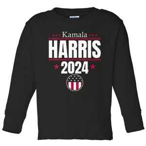 Kamala Harris 2024 For President Vote Kamala Harris In 24 Toddler Long Sleeve Shirt