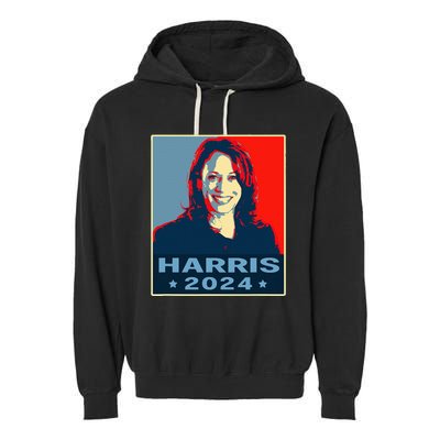 Kamala Harris 2024 President America Vote Democrats Garment-Dyed Fleece Hoodie