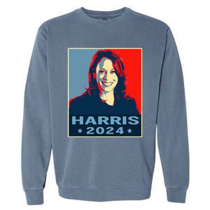 Kamala Harris 2024 President America Vote Democrats Garment-Dyed Sweatshirt