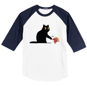 Kamala Harris 2024 Victory Black Cat Vs Elephant Trump Baseball Sleeve Shirt