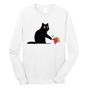 Kamala Harris 2024 Victory Black Cat Vs Elephant Trump Long Sleeve Shirt