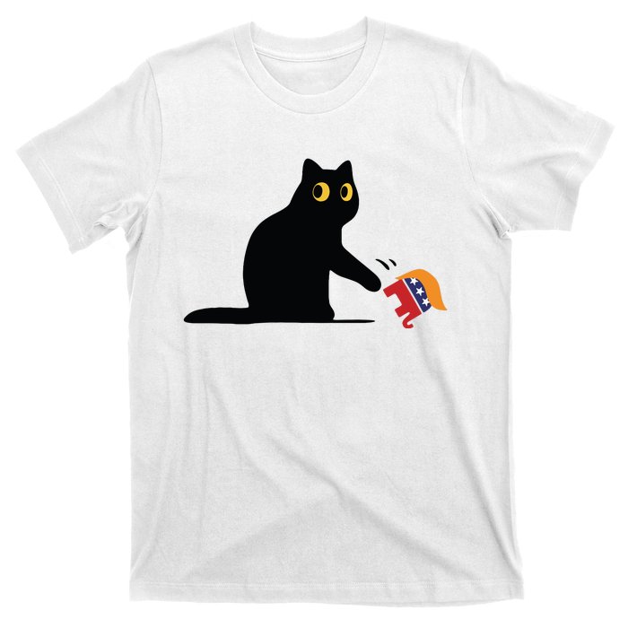 Kamala Harris 2024 Victory Black Cat Vs Elephant Trump T-Shirt