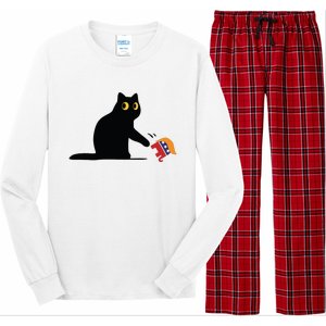 Kamala Harris 2024 Victory Black Cat Vs Elephant Trump Long Sleeve Pajama Set