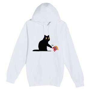 Kamala Harris 2024 Victory Black Cat Vs Elephant Trump Premium Pullover Hoodie