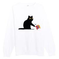 Kamala Harris 2024 Victory Black Cat Vs Elephant Trump Premium Crewneck Sweatshirt