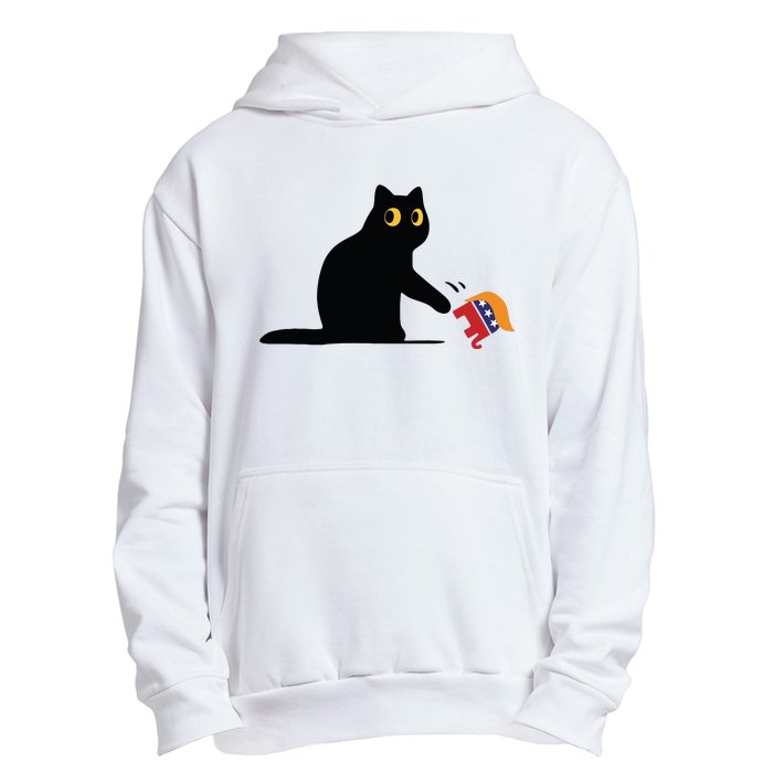 Kamala Harris 2024 Victory Black Cat Vs Elephant Trump Urban Pullover Hoodie