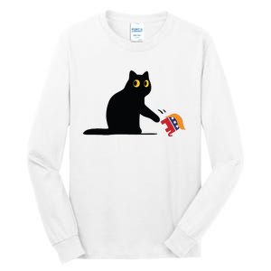 Kamala Harris 2024 Victory Black Cat Vs Elephant Trump Tall Long Sleeve T-Shirt