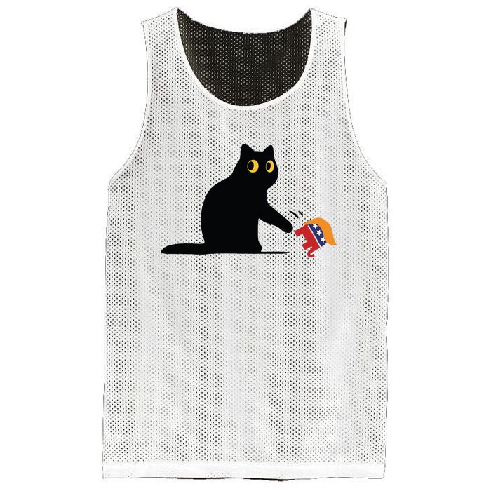 Kamala Harris 2024 Victory Black Cat Vs Elephant Trump Mesh Reversible Basketball Jersey Tank