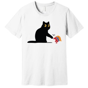 Kamala Harris 2024 Victory Black Cat Vs Elephant Trump Premium T-Shirt