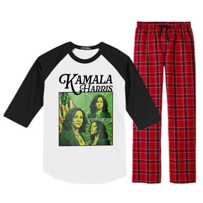 Kamala Harris 24 For The People Green Raglan Sleeve Pajama Set