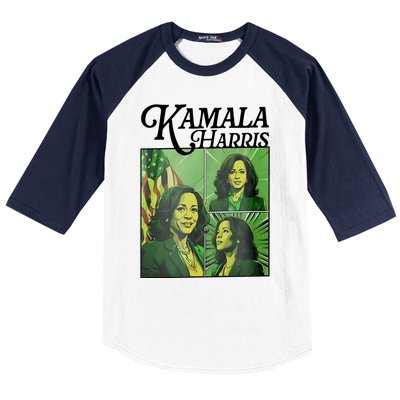 Kamala Harris 24 For The People Green Baseball Sleeve Shirt