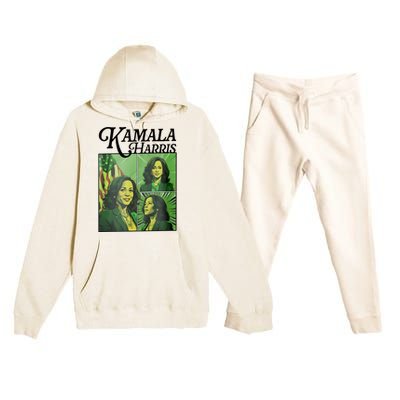 Kamala Harris 24 For The People Green Premium Hooded Sweatsuit Set