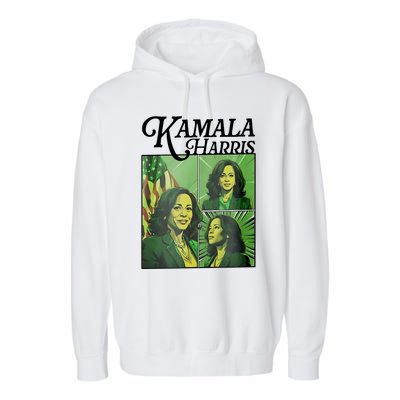 Kamala Harris 24 For The People Green Garment-Dyed Fleece Hoodie