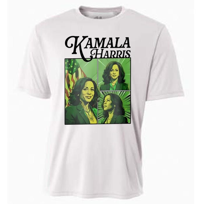 Kamala Harris 24 For The People Green Cooling Performance Crew T-Shirt