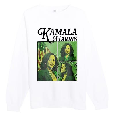 Kamala Harris 24 For The People Green Premium Crewneck Sweatshirt