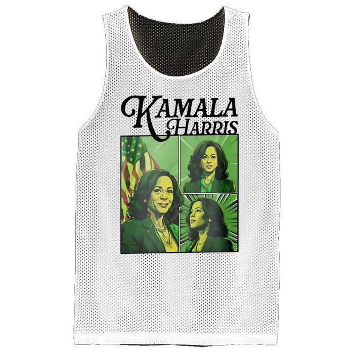 Kamala Harris 24 For The People Green Mesh Reversible Basketball Jersey Tank