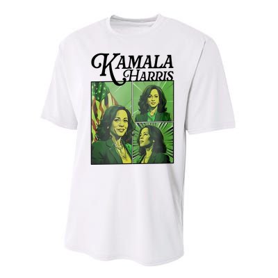 Kamala Harris 24 For The People Green Performance Sprint T-Shirt