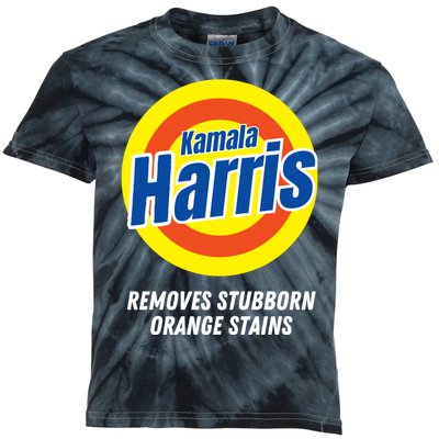 Kamala Harris 2024 Removes Stubborn Orange Stains Humorous Kids Tie-Dye T-Shirt