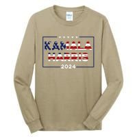 Kamala Harris 2024 Us Flag Vintage Election President 2024 Tall Long Sleeve T-Shirt