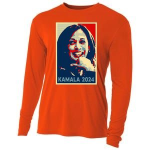 Kamala Harris 2024 For President Campaign Cooling Performance Long Sleeve Crew