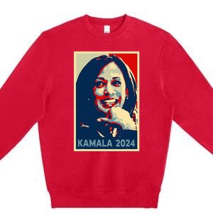 Kamala Harris 2024 For President Campaign Premium Crewneck Sweatshirt