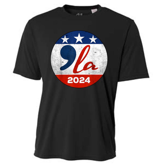 Kamala Harris 2024 For President Comma La Retro Style Cooling Performance Crew T-Shirt