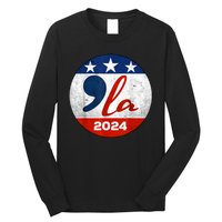 Kamala Harris 2024 For President Comma La Retro Style Long Sleeve Shirt