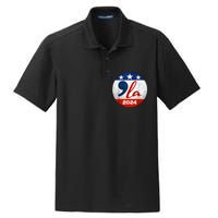 Kamala Harris 2024 For President Comma La Retro Style Dry Zone Grid Polo