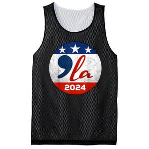 Kamala Harris 2024 For President Comma La Retro Style Mesh Reversible Basketball Jersey Tank