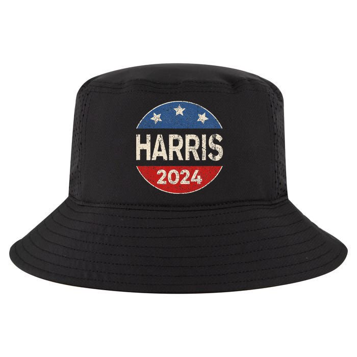 Kamala Harris 2024 For President Button Election Cool Comfort Performance Bucket Hat