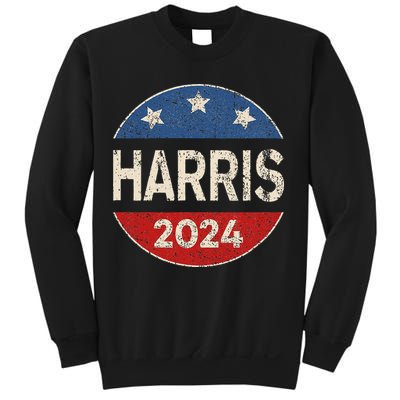 Kamala Harris 2024 For President Button Election Sweatshirt