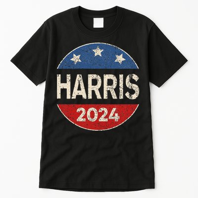 Kamala Harris 2024 For President Button Election Tall T-Shirt