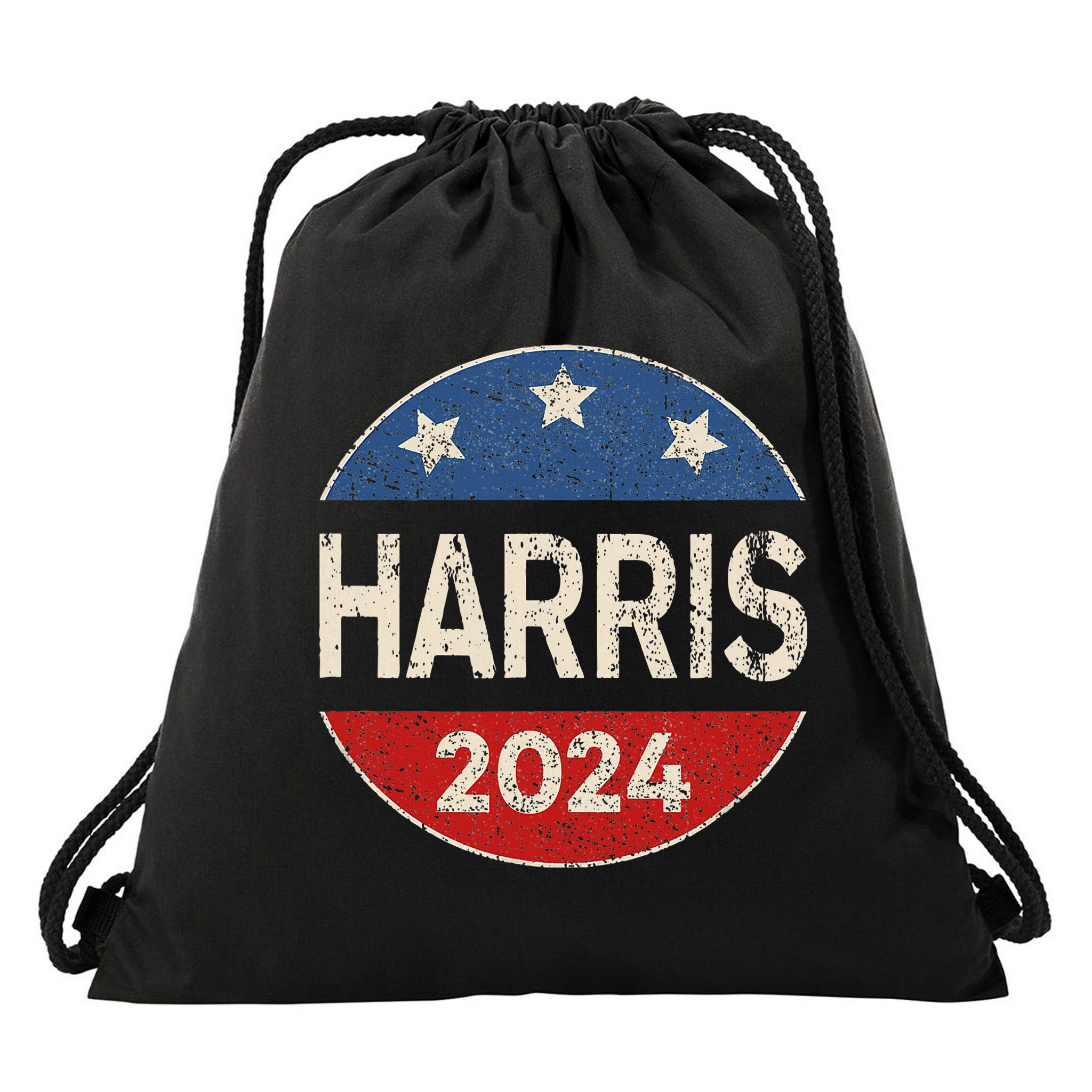 Kamala Harris 2024 For President Button Election Drawstring Bag