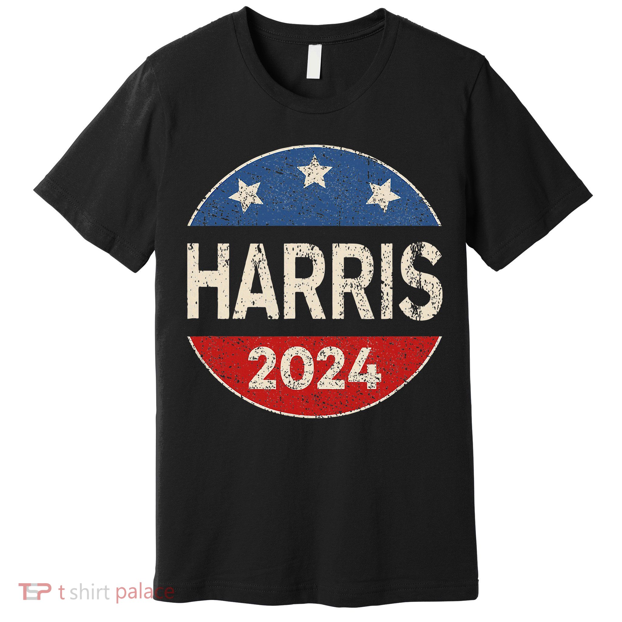 Kamala Harris 2024 For President Button Election Premium T-Shirt