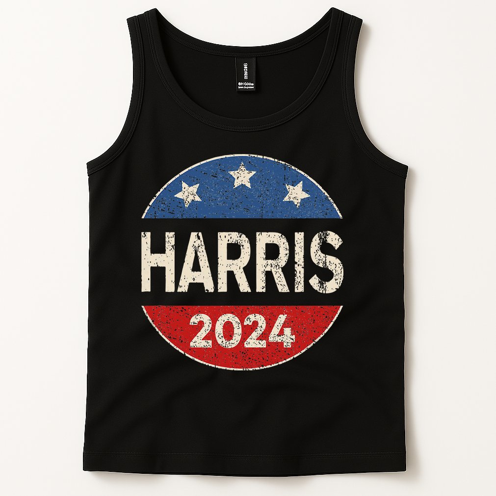 Kamala Harris 2024 For President Button Election Tank Top