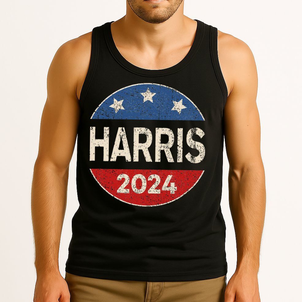 Kamala Harris 2024 For President Button Election Tank Top