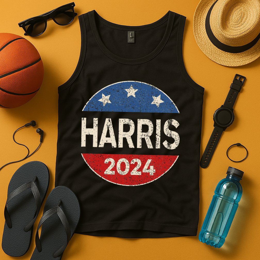 Kamala Harris 2024 For President Button Election Tank Top
