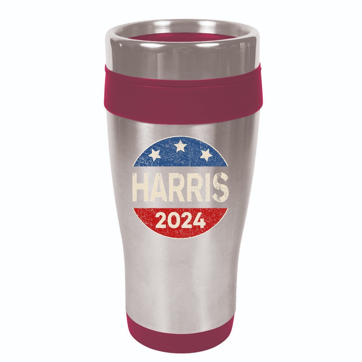 Kamala Harris 2024 For President Button Election 16oz Travel Tumbler