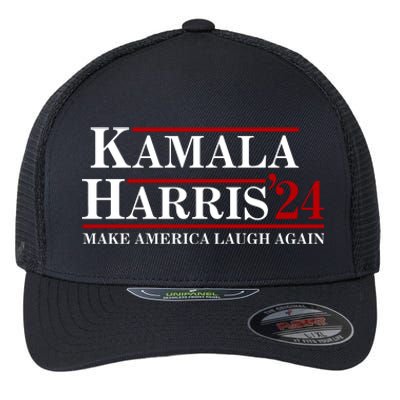 Kamala Harris 2024 Make America Laugh Again Flexfit Unipanel Trucker Cap